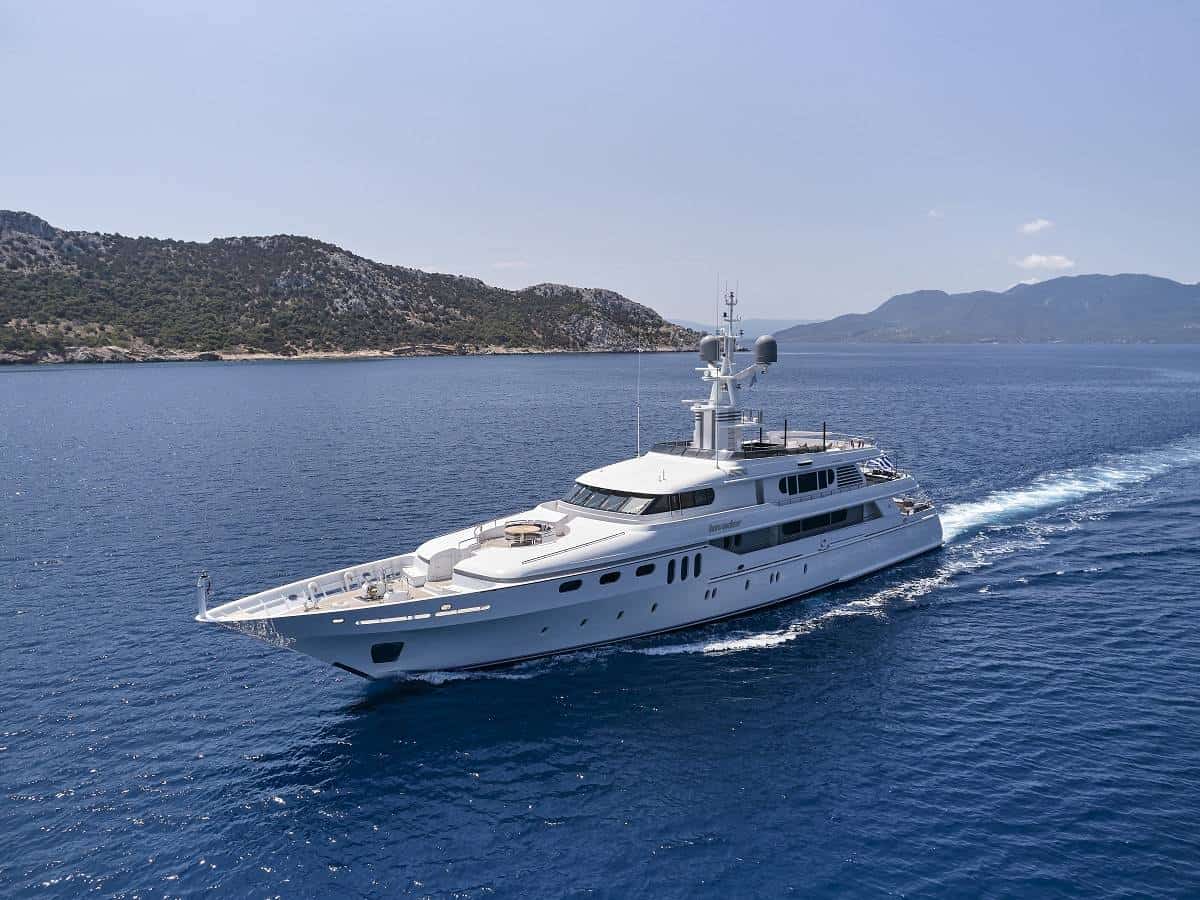 Invader yacht. Private yacht cruises Greek islands, Mediterranean.